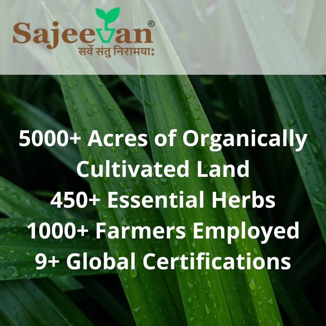 Sajeevan Certified Organic Black Turmeric Powder | NPOP RSOCA Jaivik Bharat | Non GMO | Kali Haldi | Natural, Premium Indian Spices 100gm