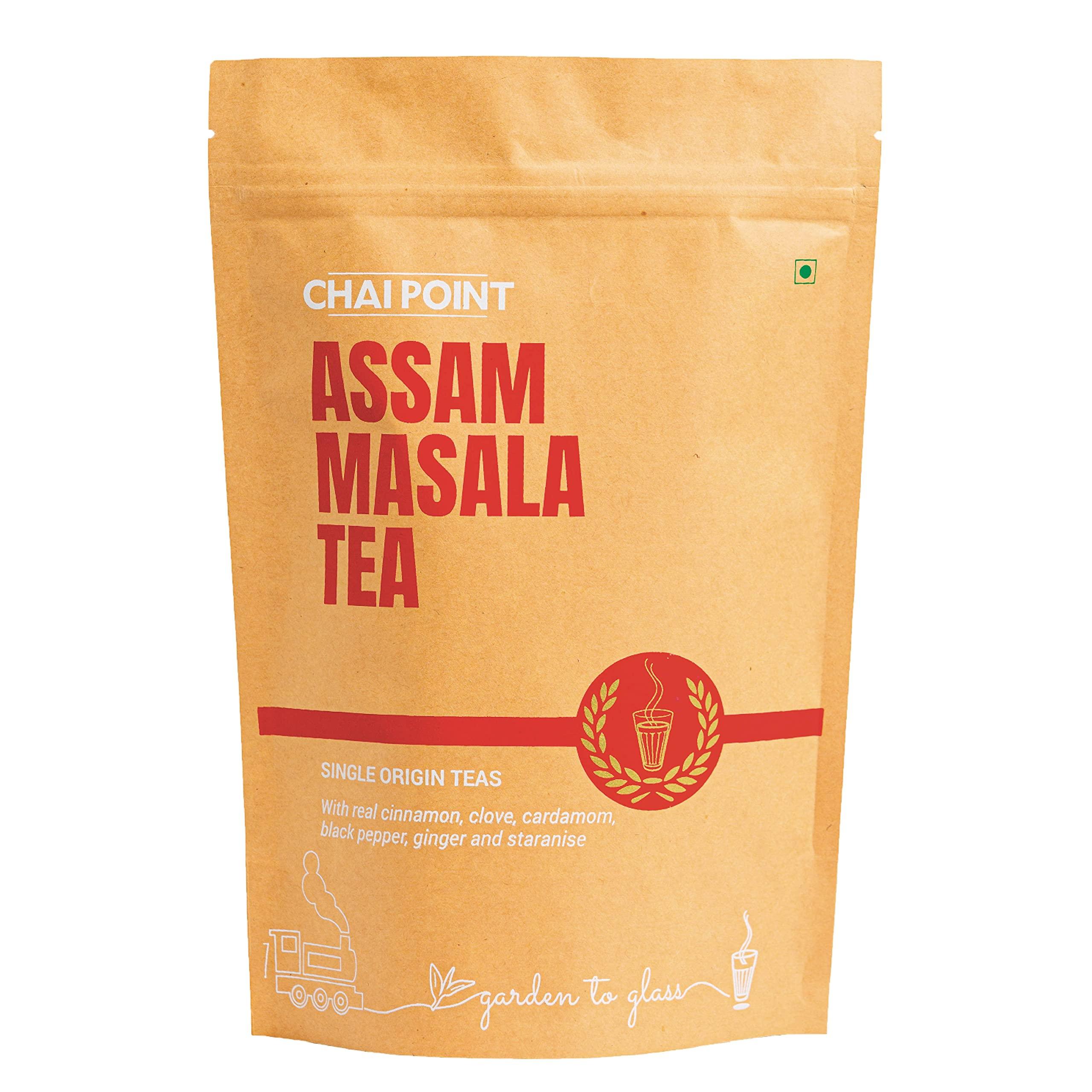 CHAI POINT CHAI POINT Assam Masala Tea 200G | 100% Natural Spices | Single Origin Tea | Premium Masala Tea | Premix Tea | Chai Patti | Masala Chai | Assam Tea Powder