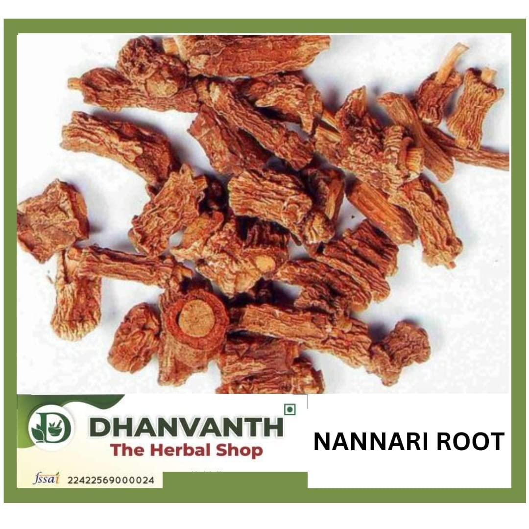 Generic Nannari Roots - Sugandhi Veru Roots - Indian Sarsaparilla - Anantmool Roots - Hemidesmus Indicus Roots - 50g (Pack of 1) - Dhanvant Herbal Shop