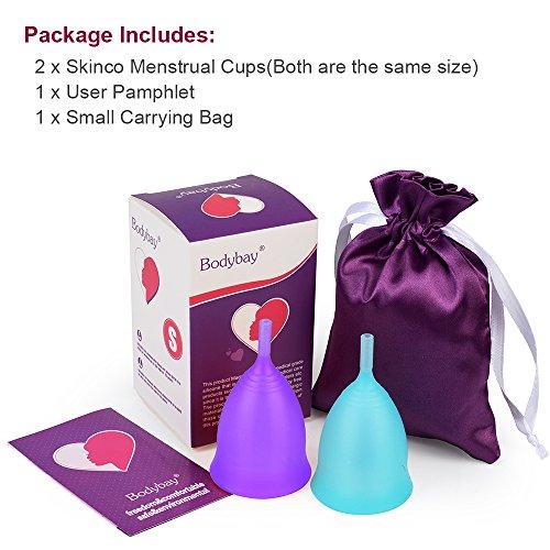 Bodybay Bodybay Menstrual Cup, Set of 2 Periods Kit with FDA Registered, Best Feminine Alternative Protection to Cloth Sanitary Napkins- Post Childbirth