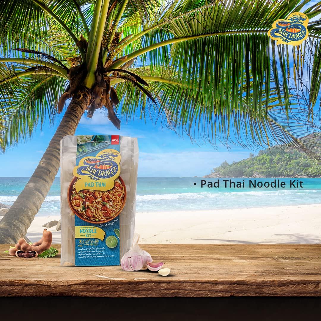 Blue Dragon Blue Dragon Pad Thai Noodles Kit | Vegan | No Preservative & Artificial Colors | Soya, Wheat, Peanuts And Nuts | Pad Thai Noodles Packet - 265g