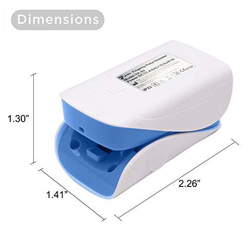 Xtore Xtore Fingertip Pulse Oximeter, Digital Oxygen Saturation Monitor with Plethysmograph and Perfusion Index | Heart Rate and SpO2 Levels Meter with OLED Display for Adult