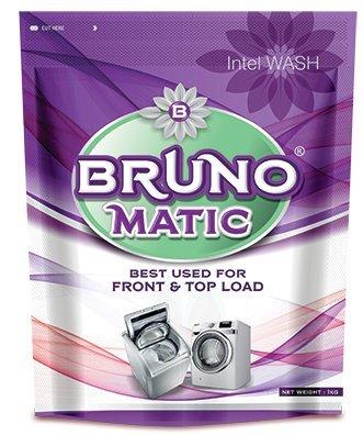 BRUNO \"BRUNO\" MATIC DETERGENT POWDER FOR FRONT AND TOP LOAD MACHINES 1KG (COMBO PACK OF 2)