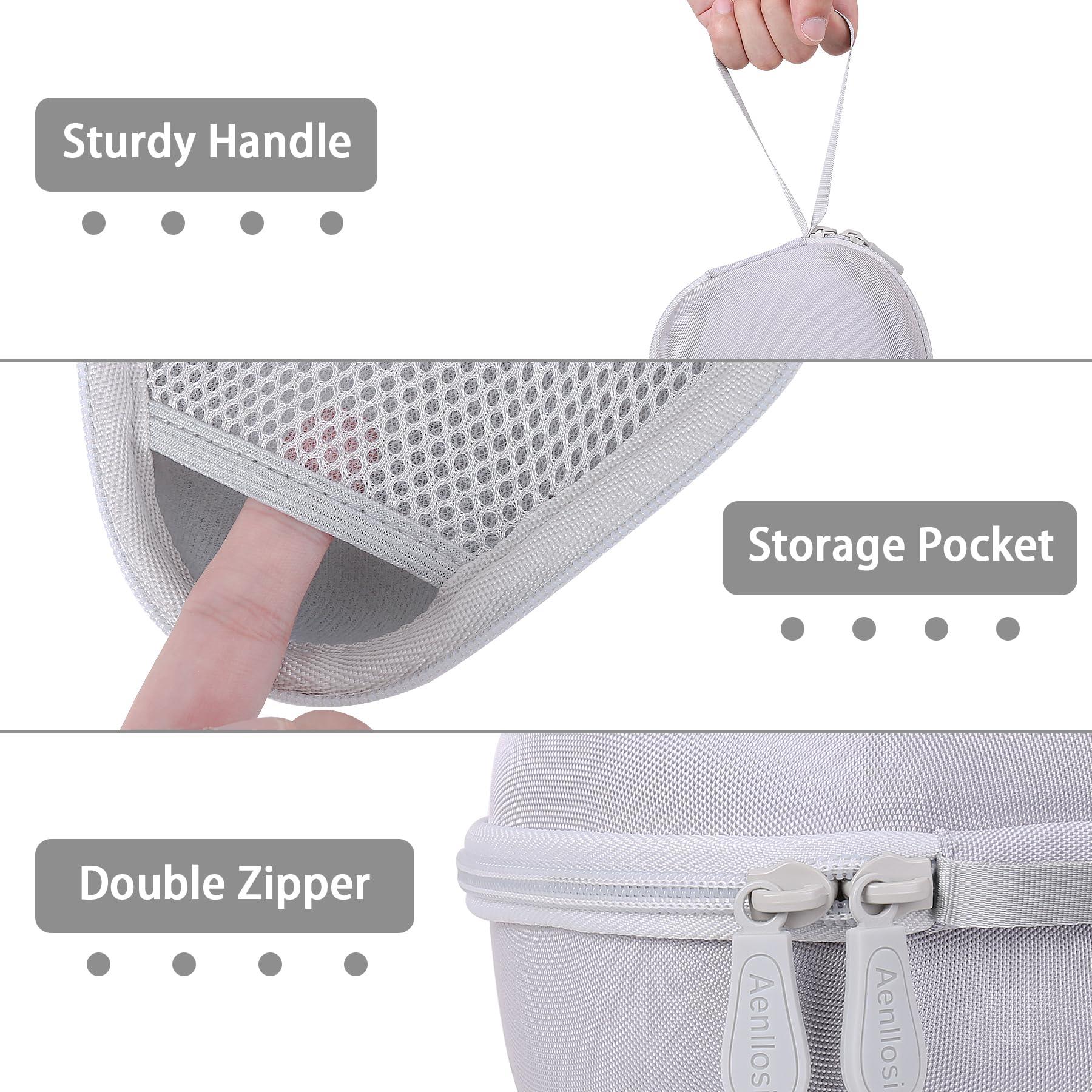 Aenllosi Aenllosi Hard Carrying Case Compatible with Theragun Mini 2.0 Handheld Electric Massage Gun,Massager Case for Replace Head & USB Charging Cable (Case Only,White)