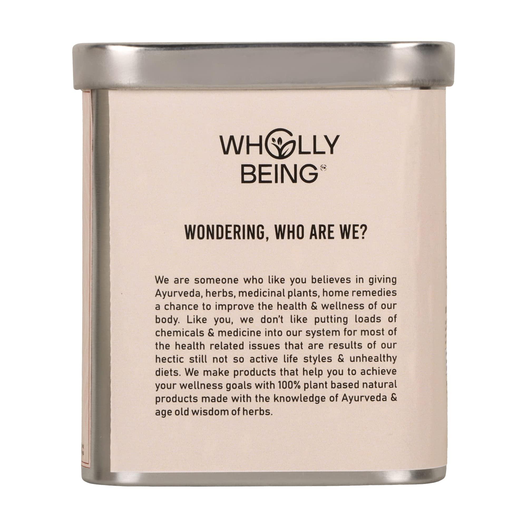 Wholly Being Wholly Being - Detox Kahwa Tea with for skin glow and gut detox with Nutmeg, Sea Buckthorn, Rose Petals, Orange Peels(20 tea bags)