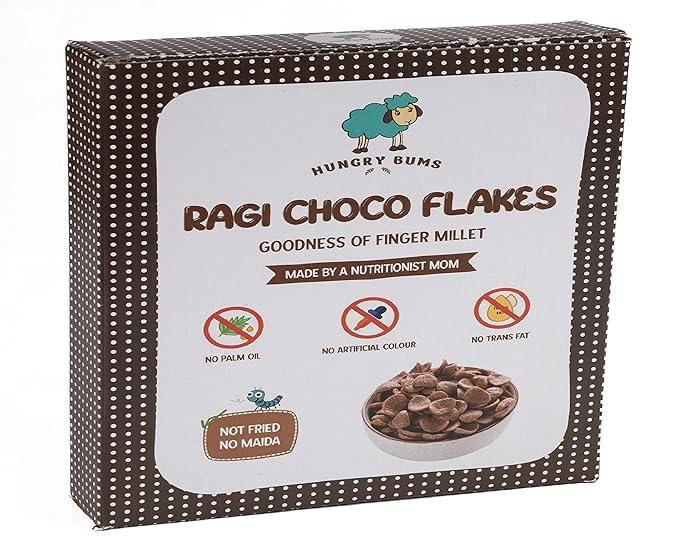 Hungry Bums Hungry Bums Crunchy Ragi Choco Flakes (Pack Of 3-300gm each) | Tasty and Healthy Breakfast Cereal with Goodness of Finger Millet | Rich in Protein and Fibre | Not Fried, No Maida, No Added Color