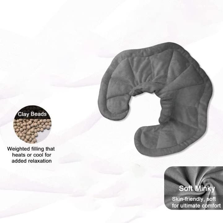 GNOLY GNOLY Pad for Neck and Shoulders, Large Weighted Microwavable Heated Neck Wrap Warmer, Freezer or Microwave Heating Pad for Pain Relief (Rapid Relief Neck & Shoulder Wrap)