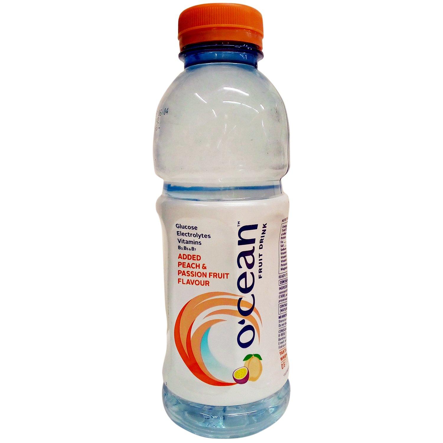 Ocean Ocean Fruit Drink - Peach & Passion Flavour, 500ml Bottle