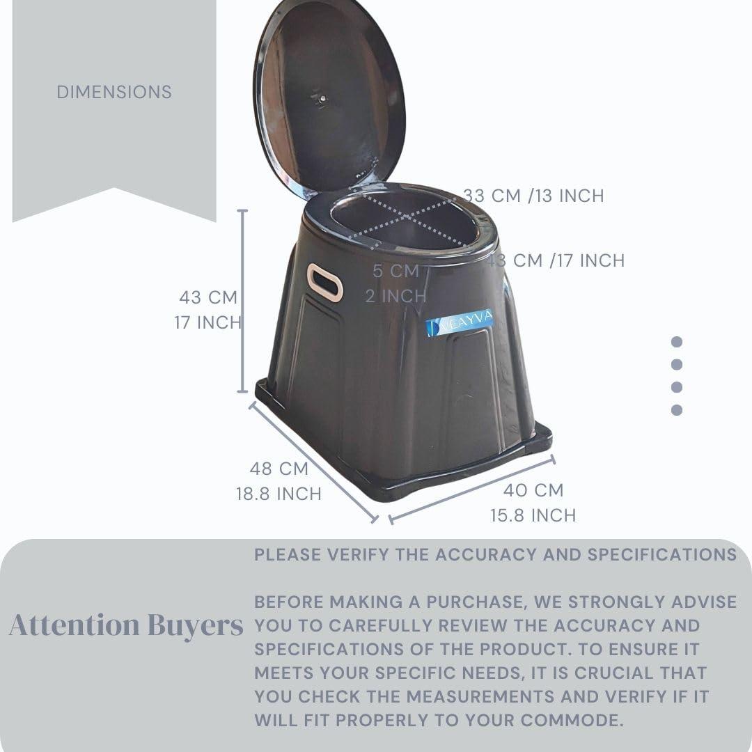 Veayva VEAYVA heavy duty Portable Indian Toilet to Western Convertor | Toilet stool | BLACK COLOUR COMMODE CHAIR