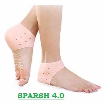 SPARSH 4.0 SPARSH 4.0 Silicone Gel Shock Absorption Heel Sleeves-The Best For Protecting Your Sore Feet From The Aches&Pains Of Plantar Fasciitis,Foot Pain,Heel Spurs&Cracked Heels-Breathable&Well-Made-1 Pair