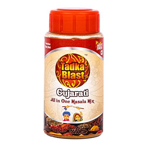 Tadka Blast Tadka Blast Gujarati Masala, Jain Masala, Desi Magic Ready Mix Masala, Natural Ingredients Oils No Artificial Colour No Added Preservative, Kitchen Masala Spice Seasoning, Pack of 3 pcs (100 Gms Each)