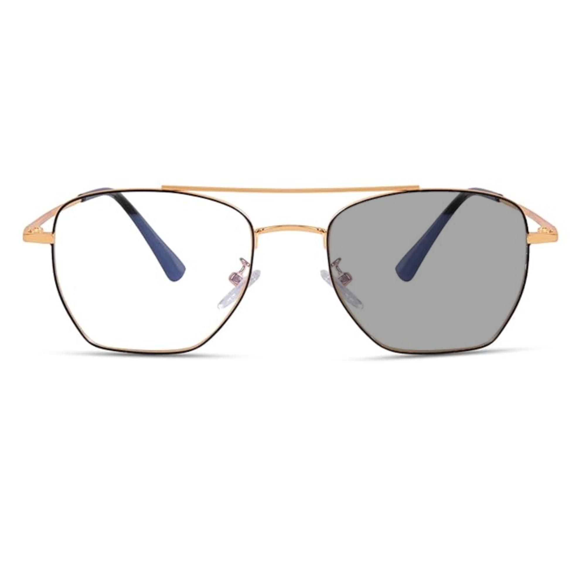 Vast VAST Photochromic Day & Night Computer Glasses + Cooling Glasses for Eye Protection | Zero Power Anti Glare & Blue Light Filter Specs | UV Protect Sunglasses for Men & Women | Frames | Photochromatic