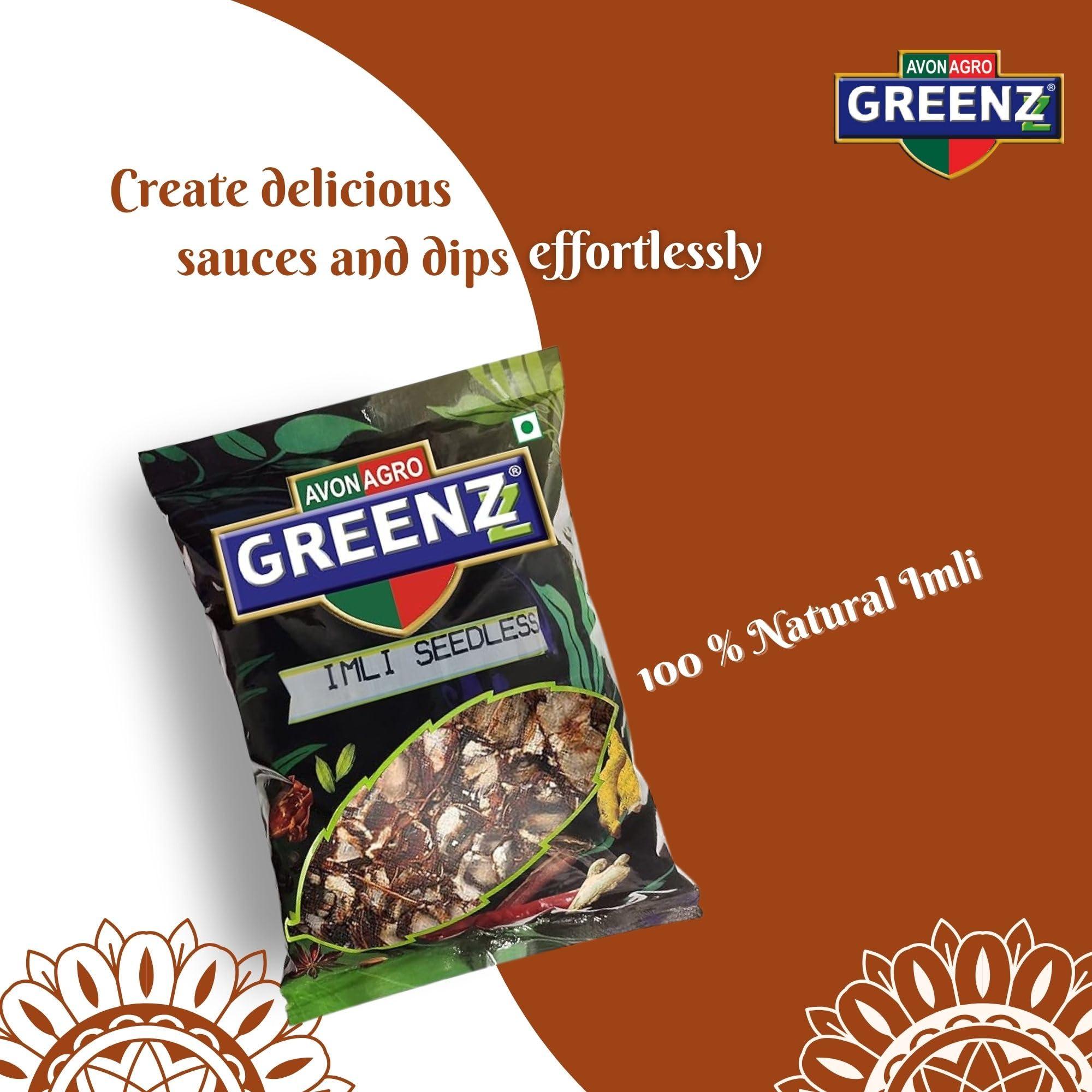 Greenzz Greenzz Seedless Imli I Tamarind Seedless I Natural Emli I Pack Of 3X 400 =1200 Gm (1200 Gm)