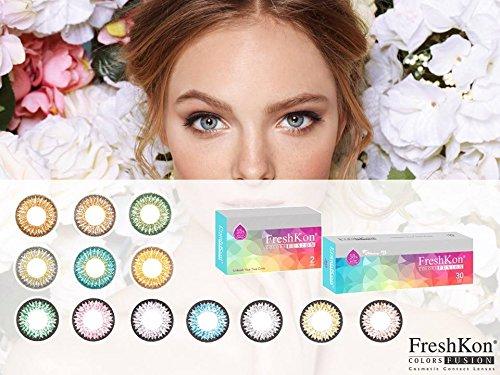 FreshKon FreshKon® Colors Fusion Cosmetic Monthly Contact Lenses (Dazzlers, Perky Brown)