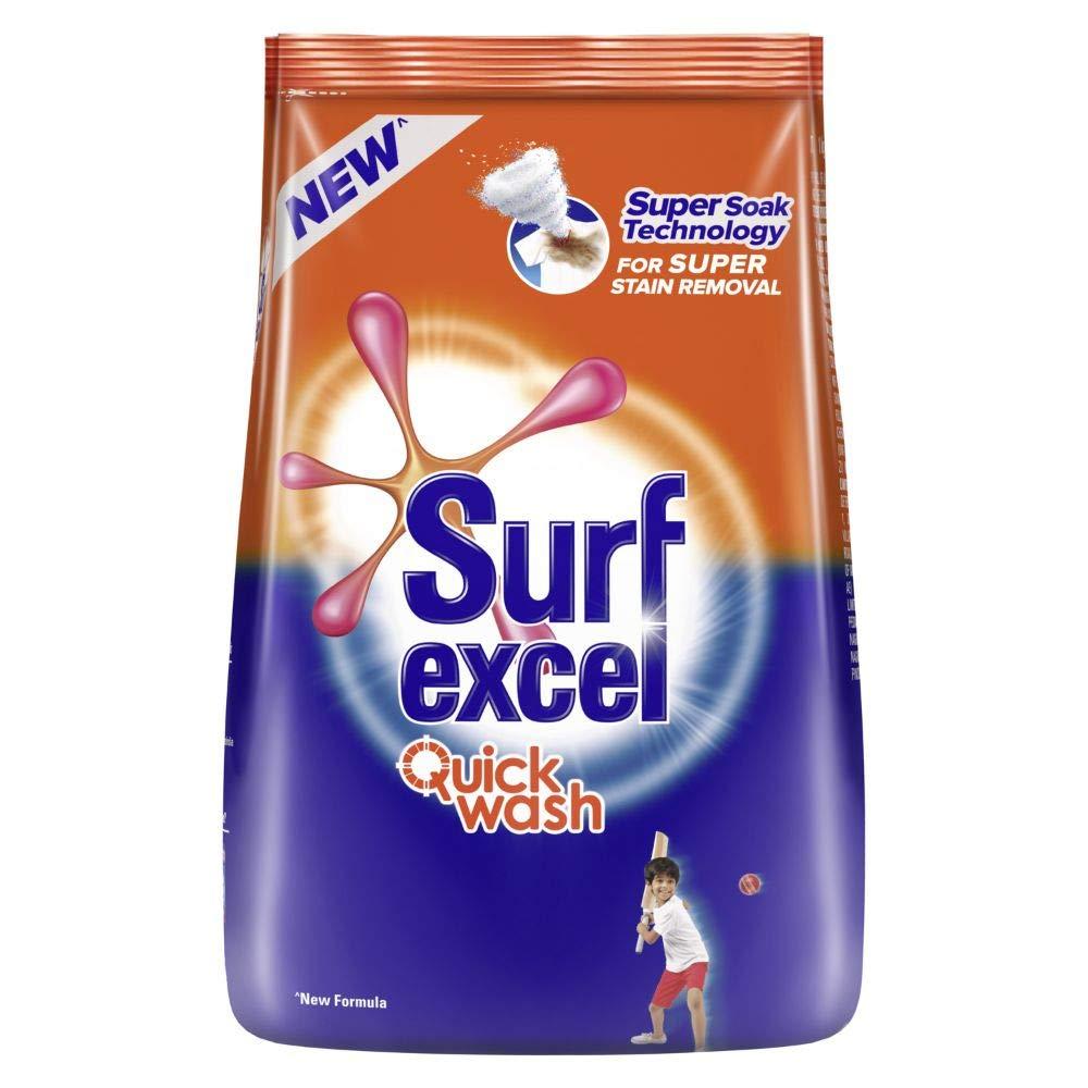 Surf Excel Surf Excel Matic Front Load Liquid Detergent 2 L Refill & Quick Wash Detergent Powder 1 Kg, Washing Powder With Lemon & Bleach To Remove Tough Stains On Clothes - Bucket & Machine Wash