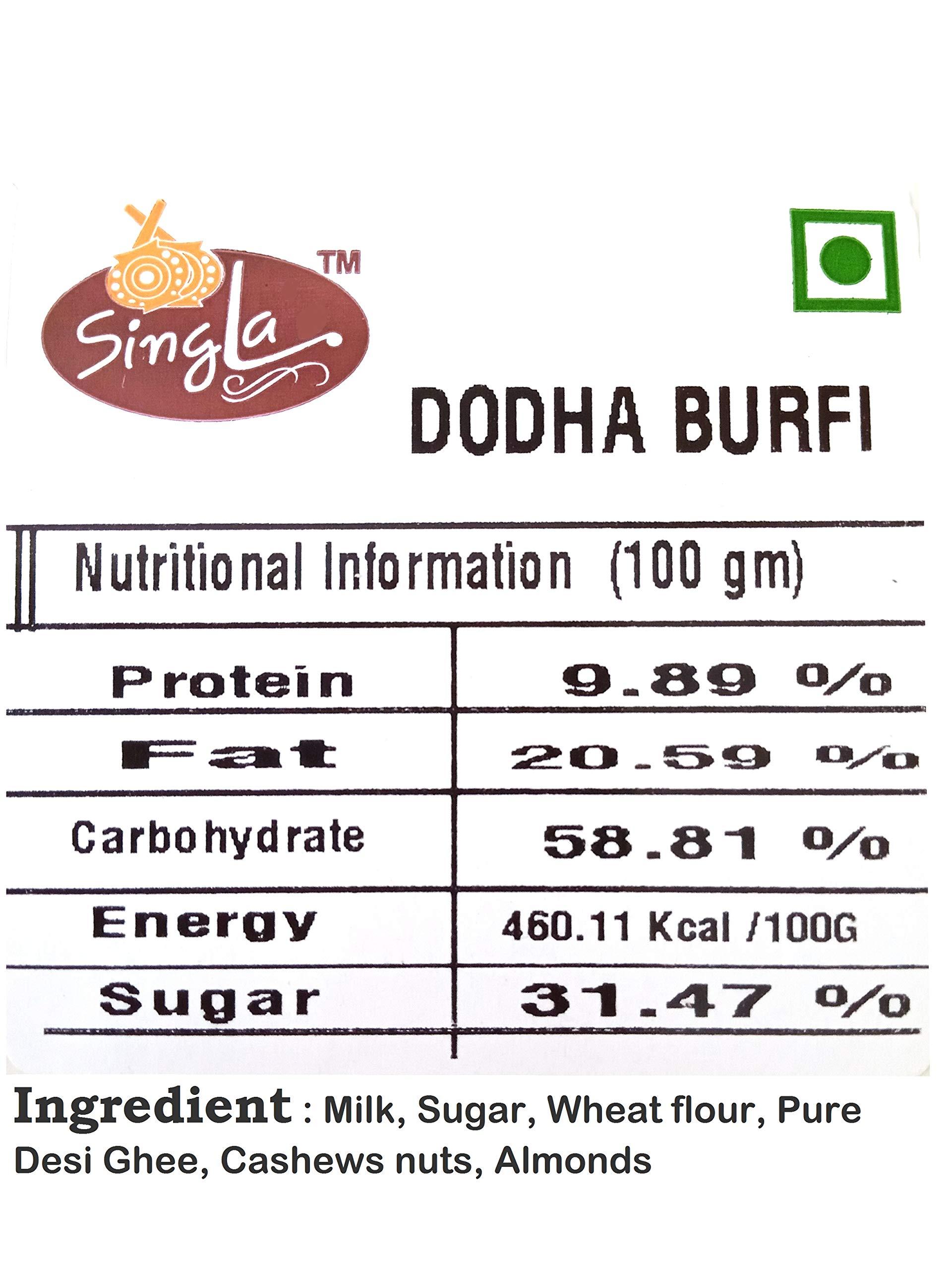Singla Dodha Burfi Sweets 500g Dry Petha 500g burfi White 500g Combo (Pack 2 * 500, 1Kg)