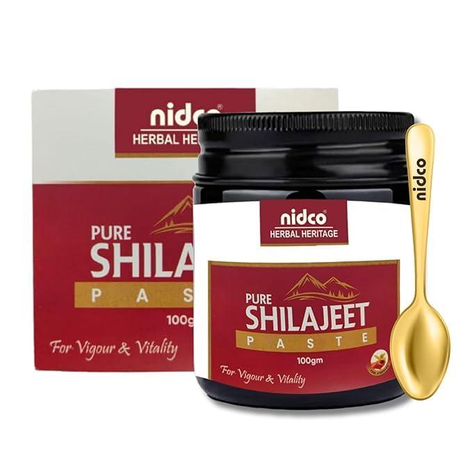 NIDCO Herbal Heritage NIDCO Herbal Heritage Shilajeet (Shilajit) Pure Resin | Paste 100% Ayurvedic Boost Performance Strength, Stamina, Endurance and Power| Maximum Potency & Immune Support (100gm)