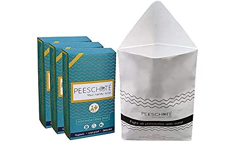 Peeschute Peeschute (Medi) Unisex Pocket Sized Disposable Reusable Urine Bags Solidifies Urine Instantly For Bedridden People Set of 3Pcs (Pack of 9 Bags)