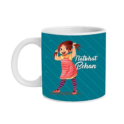 YaYa cafe YaYa Cafe Birthday Bhaidooj Sweets Gift Combo for Sister Natkhat Behan Hamper Set of 3- Mug, Coaster, Kaju Katli - 100 gm