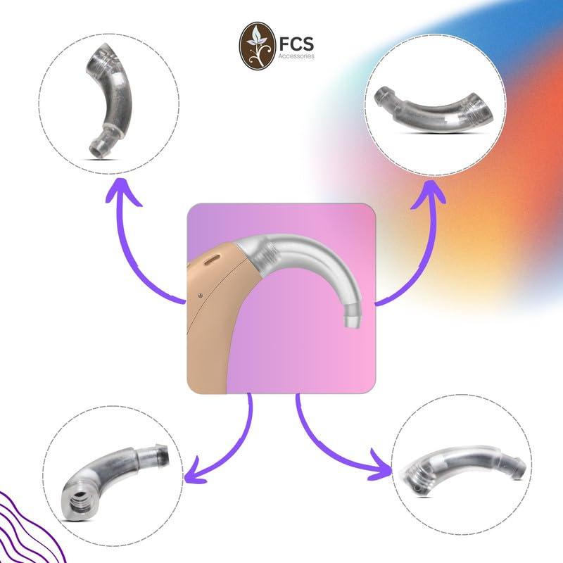 FCS FCS Hearing Devices Ear Hook Compatible for Phonak Naida Q30 UP|Replacement Accessories | Hearing Devices | Easy Install | Durable ABS | Anti-Howling Ear Hook