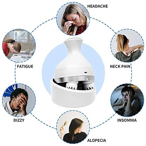 Kamini Enterprise Kamini Enterprise Head Scalp Massager De-Stress Hair Growth & Blood Circulation For Stress Relief And Deep Muscle Relaxation 3D Portable Handheld Rechargeable Rotating Massage Machine(1ps/Multicolour)