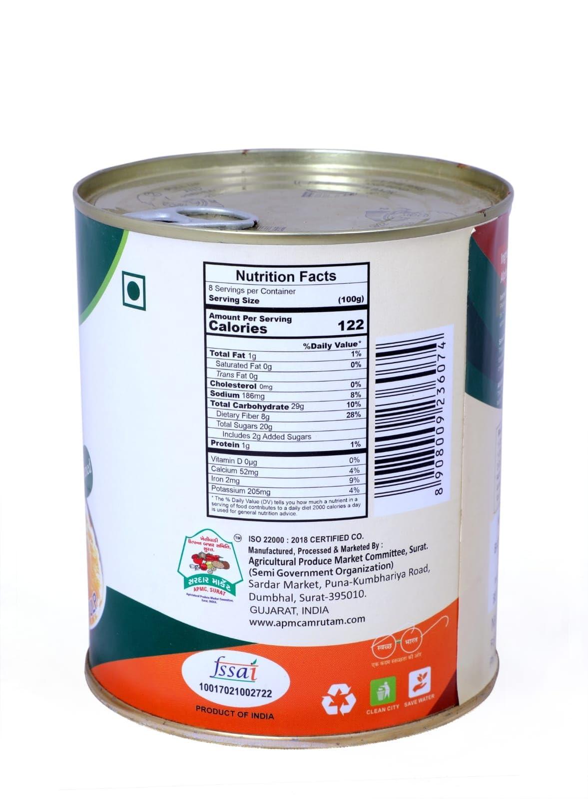 APMC APMC Kesar Mango Pulp | Aamras | No Added Sugar | No Preservatives 850 Gm