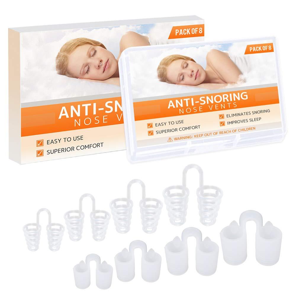 Mobi Lock Mobi Lock Nose Vent Sinus Relief Dilator (Pack Of 8 Various Sizes) - A Simple Solution For Nasal Snorers - Reusable Snoring Device To Enjoy A Peaceful Night\'S Sleep - By Mobi Lock