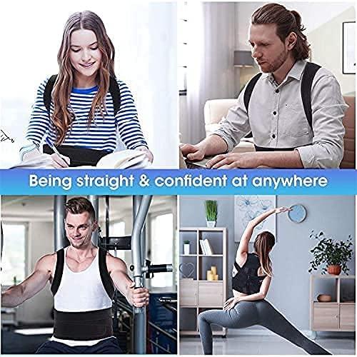 PharmEasy PharmEasy Premium Magnetic Back Brace Posture Corrector For Men Shoulder Support Belt For Men And Women, Belt For Lower & Upper Back Pain Relief With Back Support Plates Man & Woman Universal (Large)