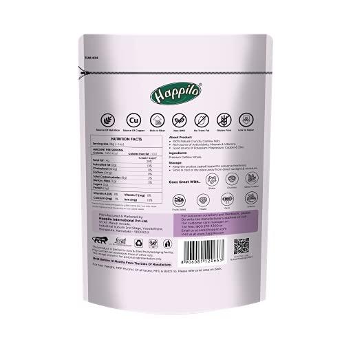 Happilo Happilo 100% Natural Premium Whole Cashews, 200 g, Pack of 2