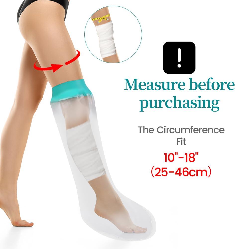 CIVJET CIVJET Waterproof Cast Covers for Shower Leg, Extra Large Watertight Foot Protector Cover, Broken Foot, after surgery, knee scooter, Reusable, Easy to Use Protect Legs in Bath for Man,Woman
