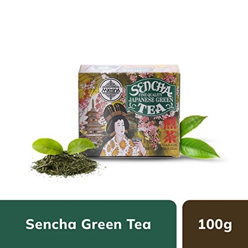 Mlesna Mlesna Sencha Green Tea | Prepared With Traditional Method | Natural Flavour Extract | Rich in Anti - Oxidant | Pure Green Tea (50 x 2g) Tea Bag Cartons