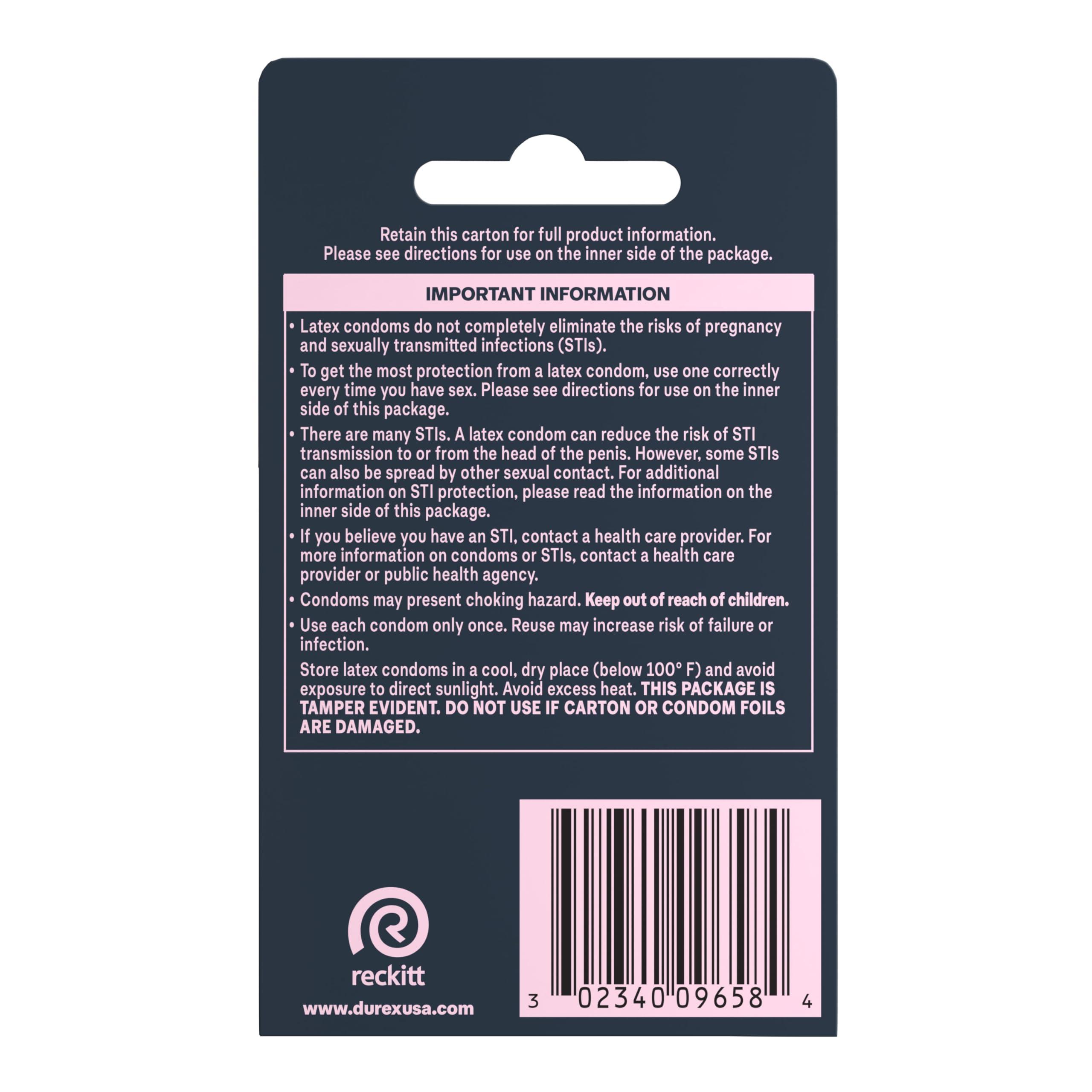 Durex Durex Intense Sensation Extra Large Dots Ultra Fine Lubricated Latex Condoms, 3 Count