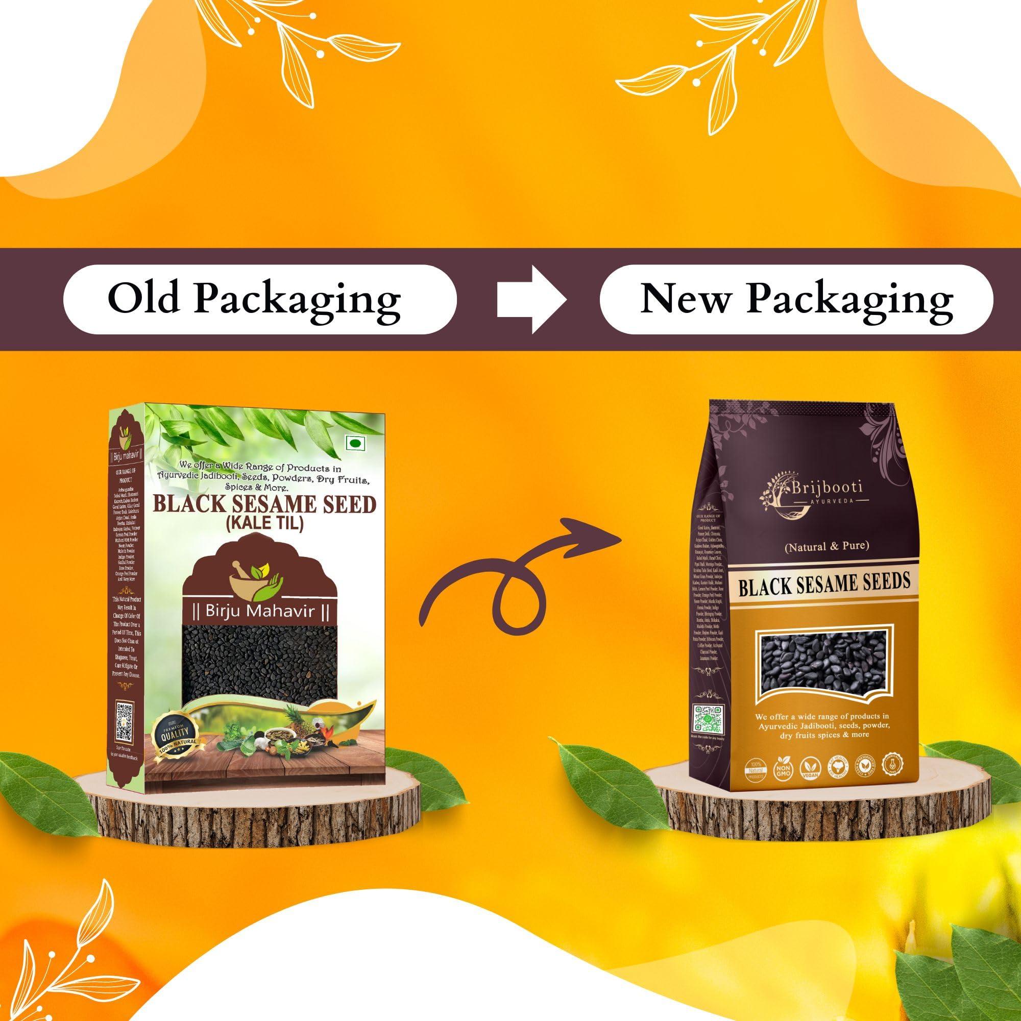 BIRJU MAHAVIR Birju Mahavir Natural Black Sesame Seeds | Kaale Til | 1 KG | Till Kale