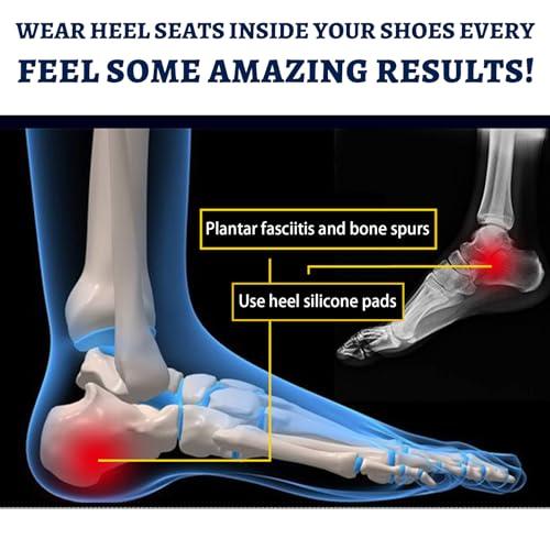 All one tech All one tech 3 Pair Gel Heel Cups Plantar Fasciitis Inserts - Silicone Gel Heel Pads For Heel Pain, Bone Spur & Achilles Pain, Gel Heel Cushions And Cups, Pad & Shock Absorbing Support