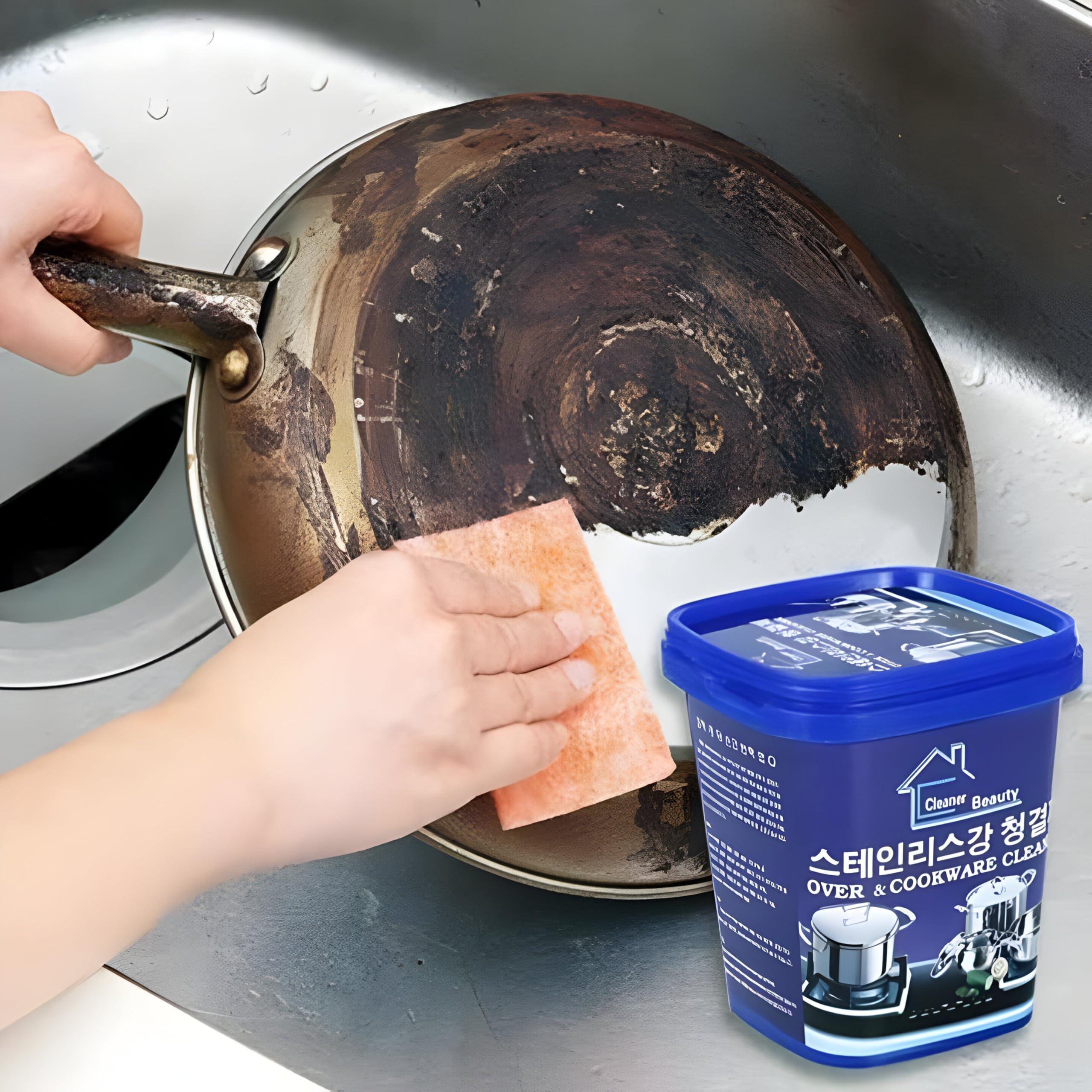 ALI SHIPPING Heavy-Duty Cookware Cleaner Powder Multi-Surface Scouring Powder for Stainless Steel, Cast Iron, and Non-Scratch Cookware, Ideal for Pot and Pan Stain Removal and Kitchen Maintenance