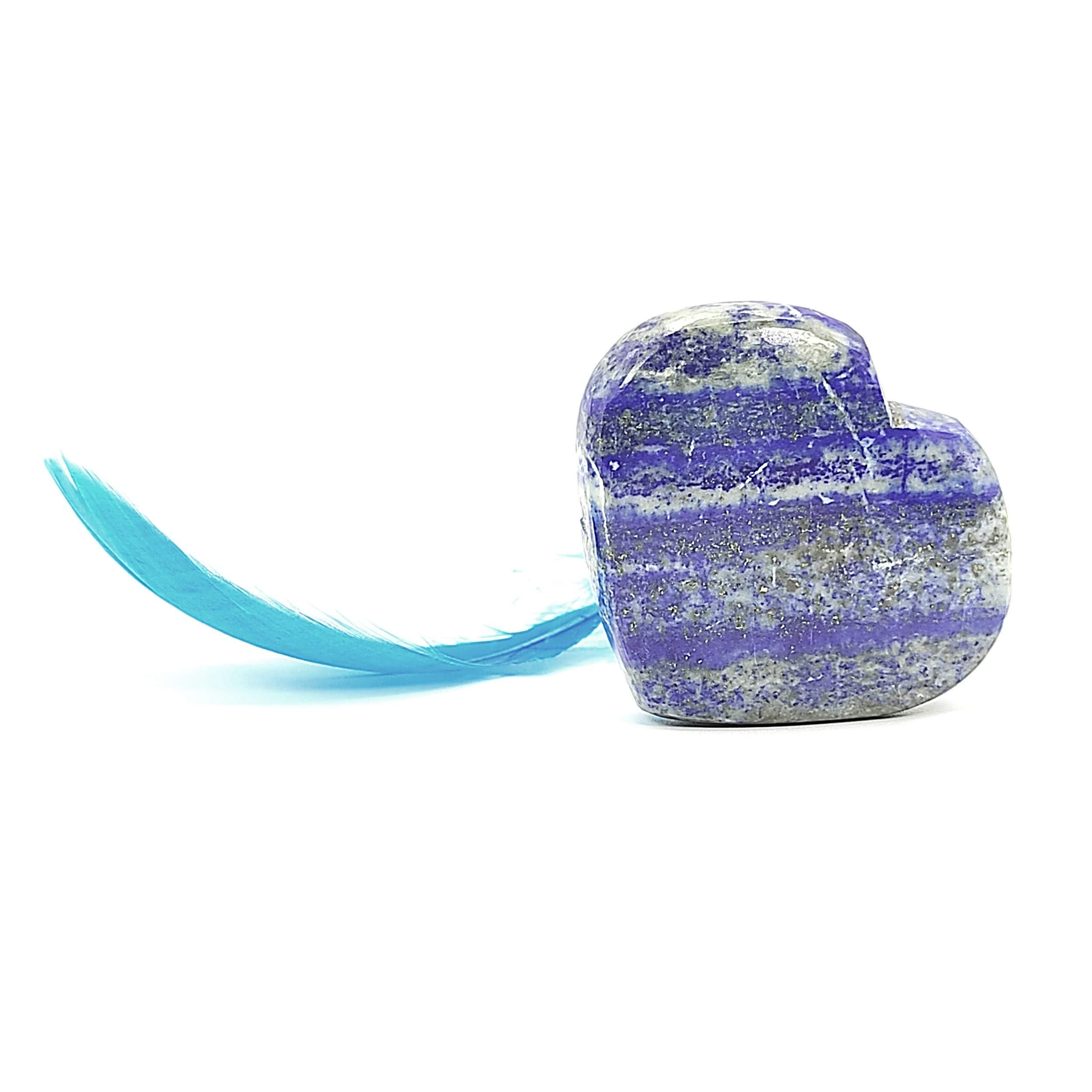 Plus Value Plus Value Lapis Lazuli Heart Lajward Lajwart Stone for Purify Your Mind - Feng Shui Reiki Healing Crystal (80 to 100 Grams)