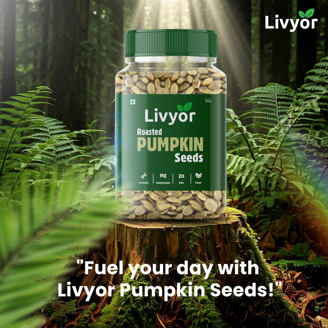 LIVYOR LIVYOR Roasted Pumpkin Seeds, Lightly Salted, Full of Protein and Fiber Rich Superfood, High in Magnesium, 1kg