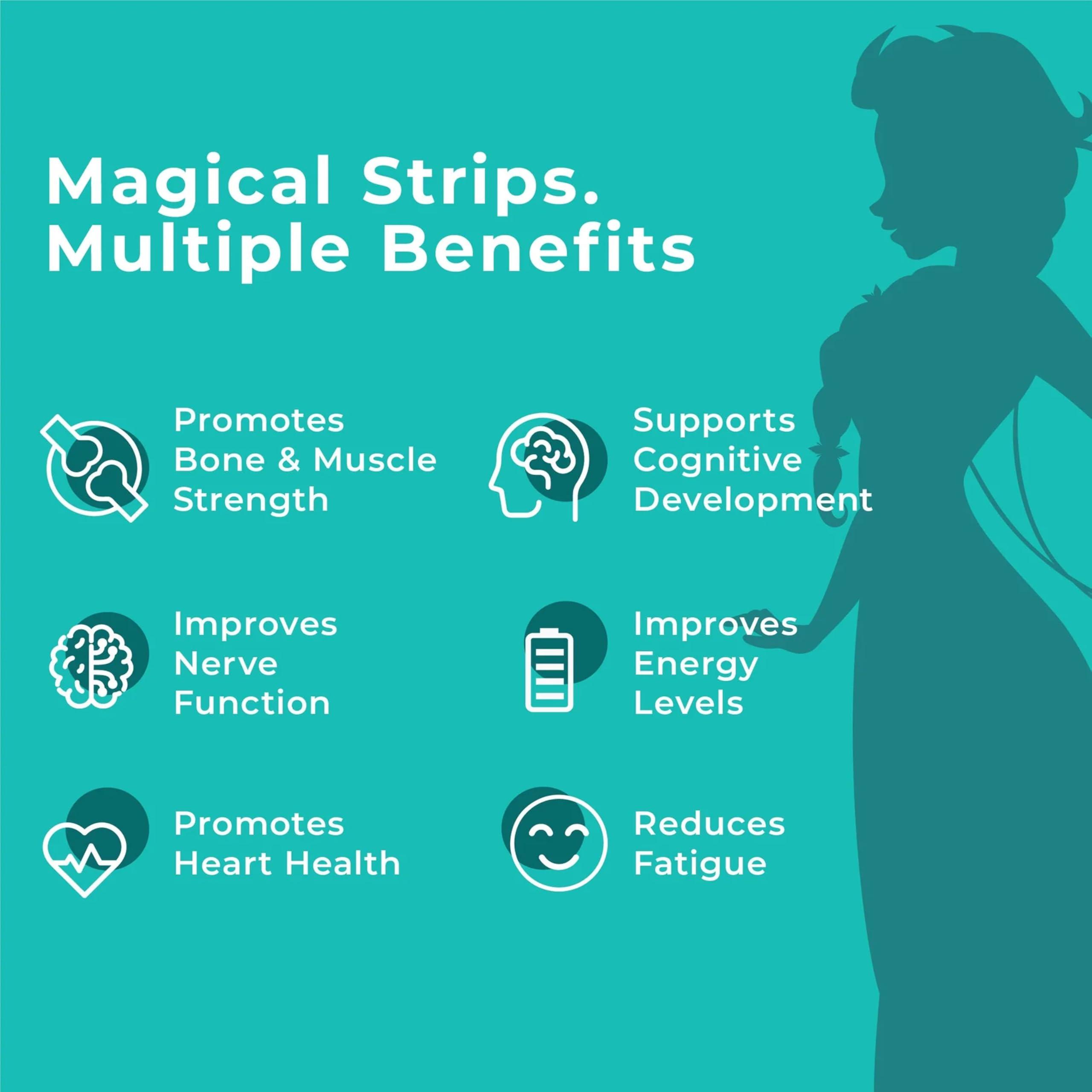 Wellbeing Nutrition Wellbeing Nutrition Frozen Elsa Melts | Vitamin B12, D3 & K2 for Kids (6+) | Supports Bone & Muscle Health, Cognitive Development & Energy, Heart Health | Exotic Mango Flavor (30 Oral Strips)