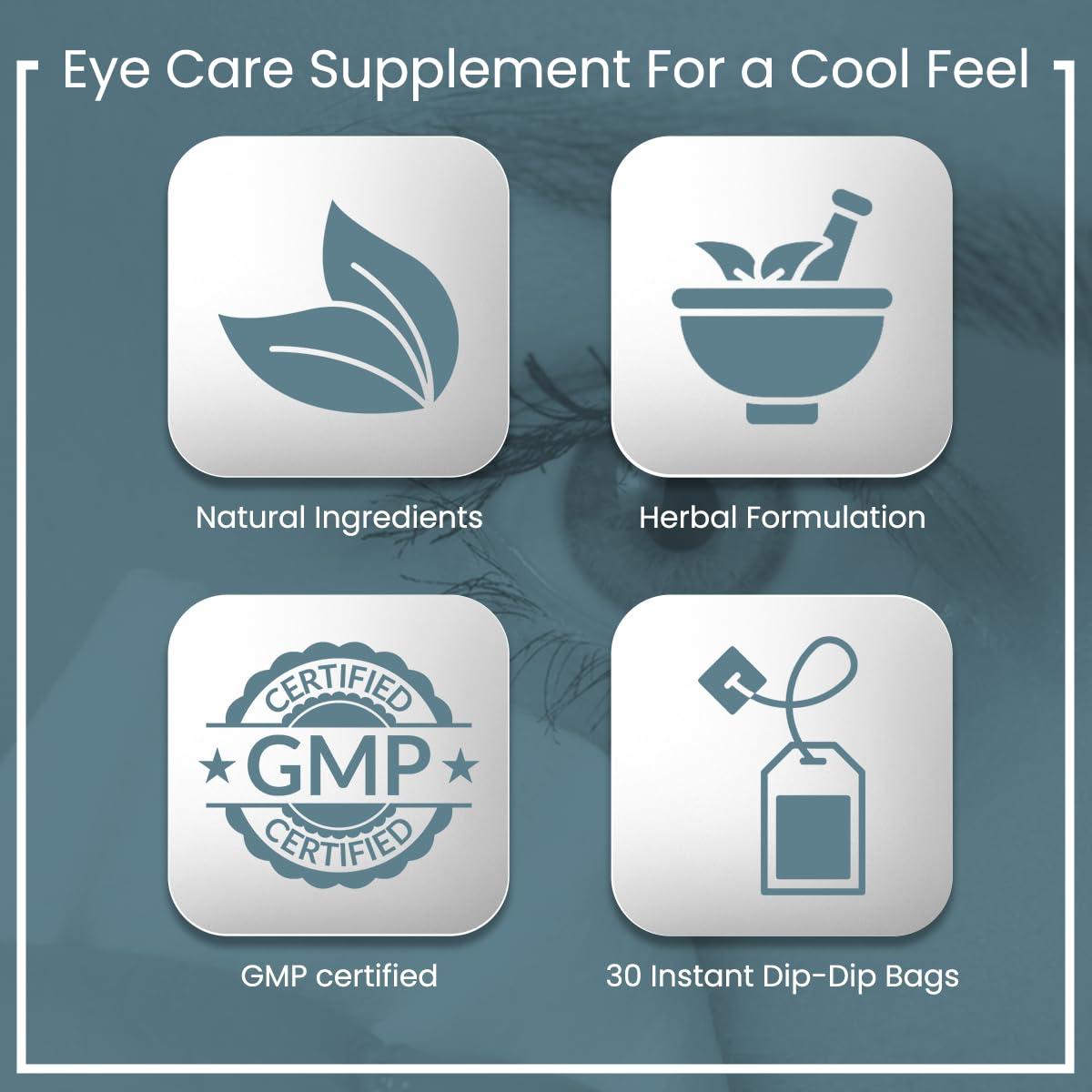 TANSUKH Tansukh Improved Triphala Eye Wash With 30 Instant Dip-Dip Bags/With Free Plastic Transparent Eye Wash Cup/Fits With Eye Contour Smoothly/For Tired Polluted And Eye Irritation Herbal Remedy