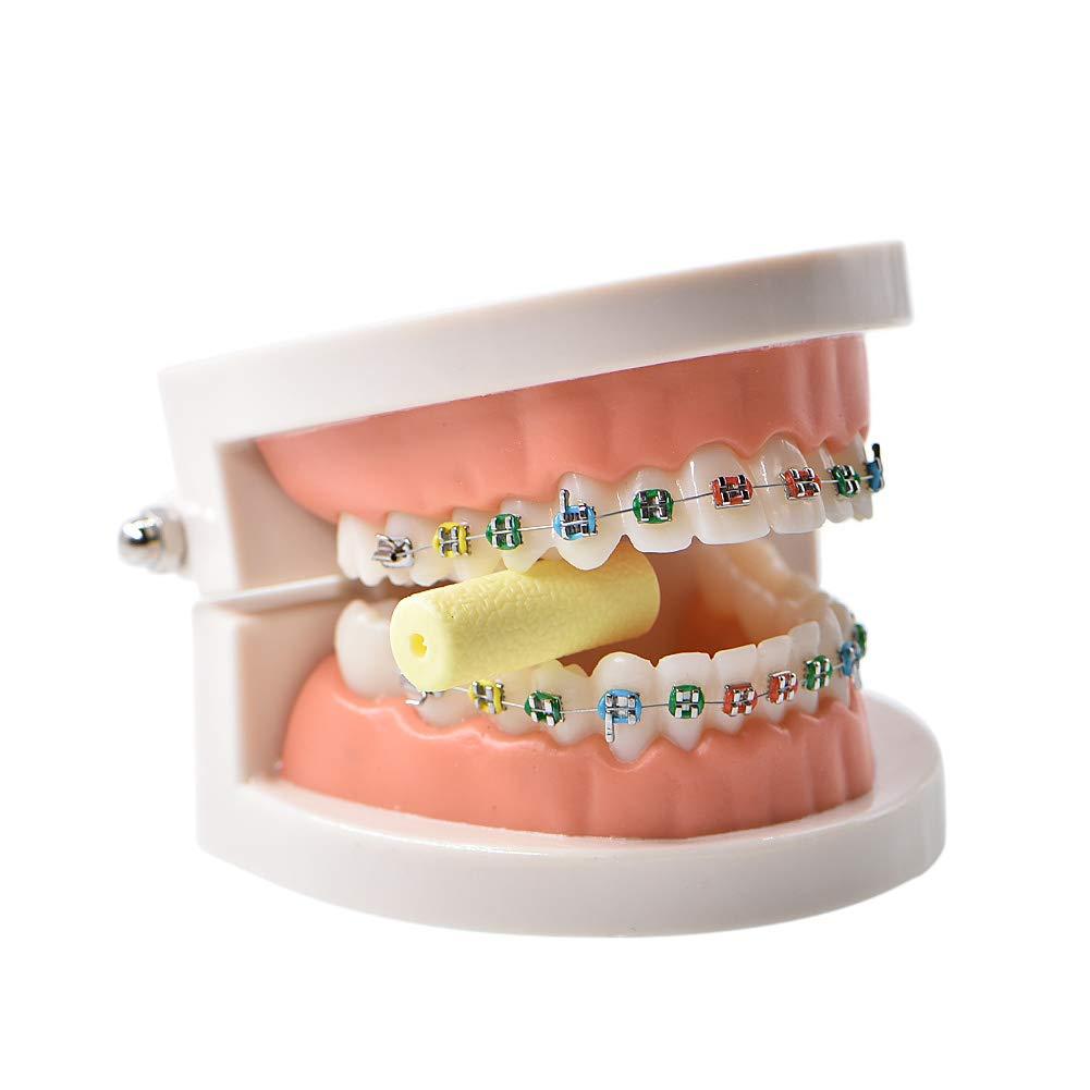 Angzhili 9 Pcs Aligner Chewies for Invisalign Trays Aligner Trays Seater Chewies for Invisalign Aligners for Orthodontic (White+Yellow+Green)