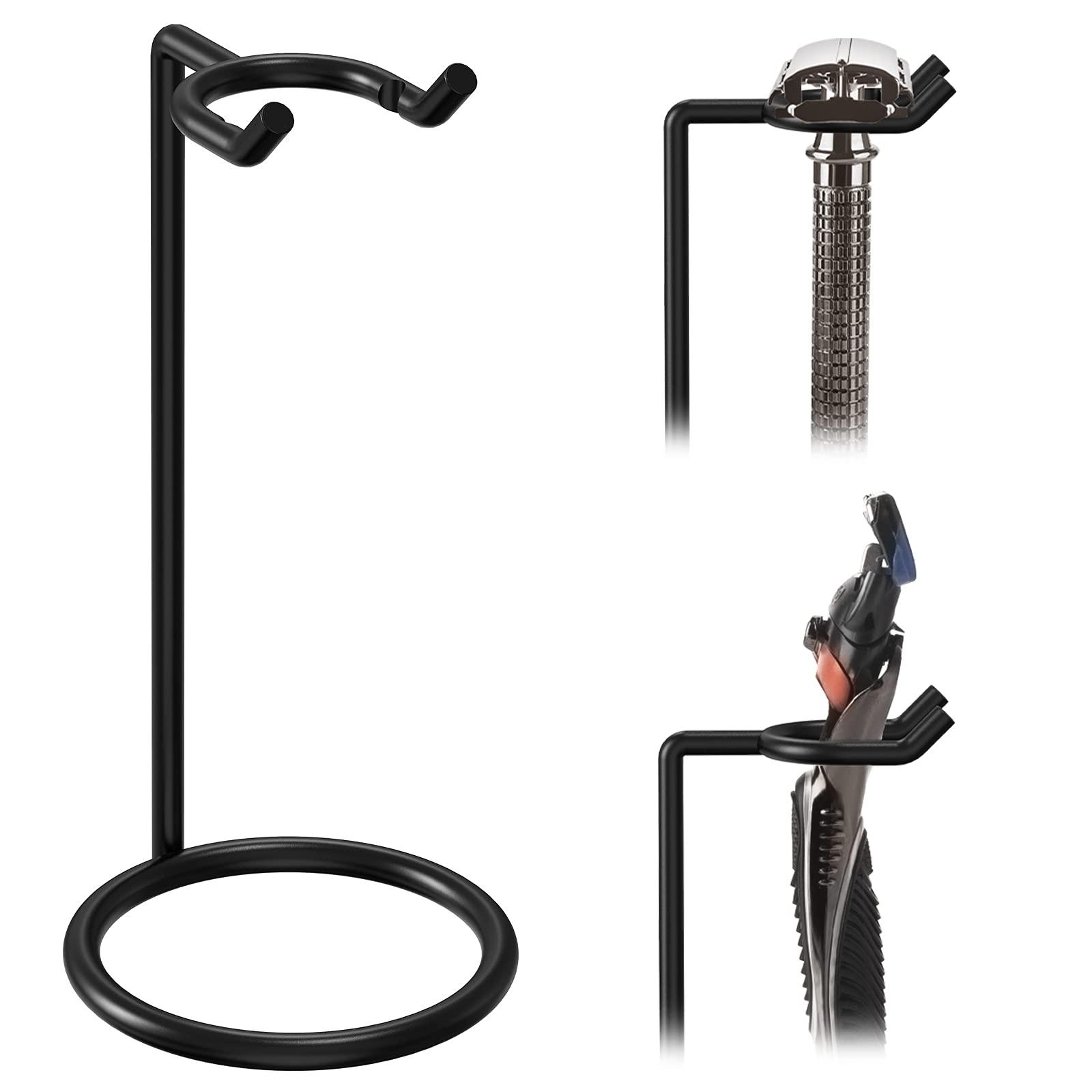 Linkidea Linkidea Safety Razor Stand, Stainless Steel Shaving Brush Holder, Deluxe Men\'s Shaving Holder Base, Compatible with Gillette Fusion 5 Proshield & Proglide, Mach 3 Classic (Black)