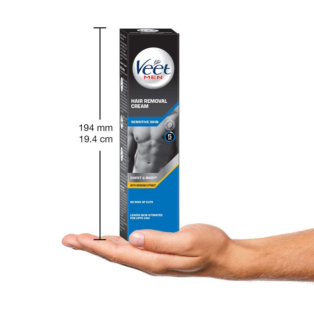 Veet Veet Hair Removal Cream for Men, Sensitive skin, 100g Each (Pack of 3)