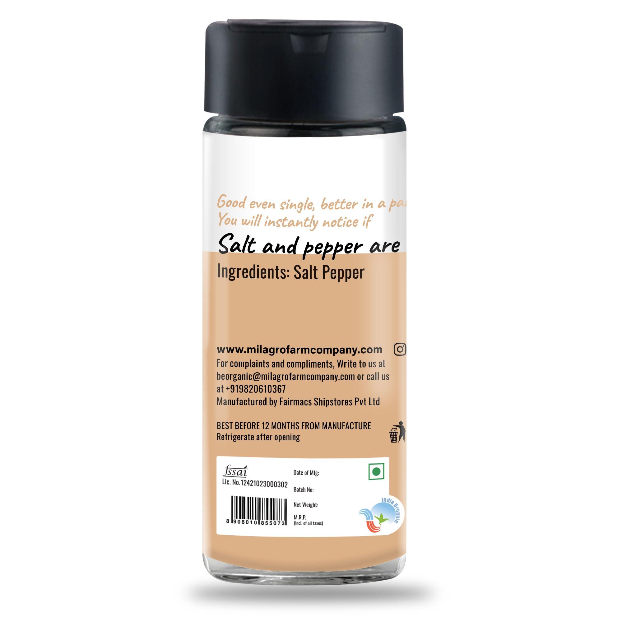 Milagro Farm Company Milagro Farm Company Certified 100% Organic Salt & Pepper Seasoning 100g. Authentic Taste, Great Flavour. Additive Free, No Color, No Preservatives.