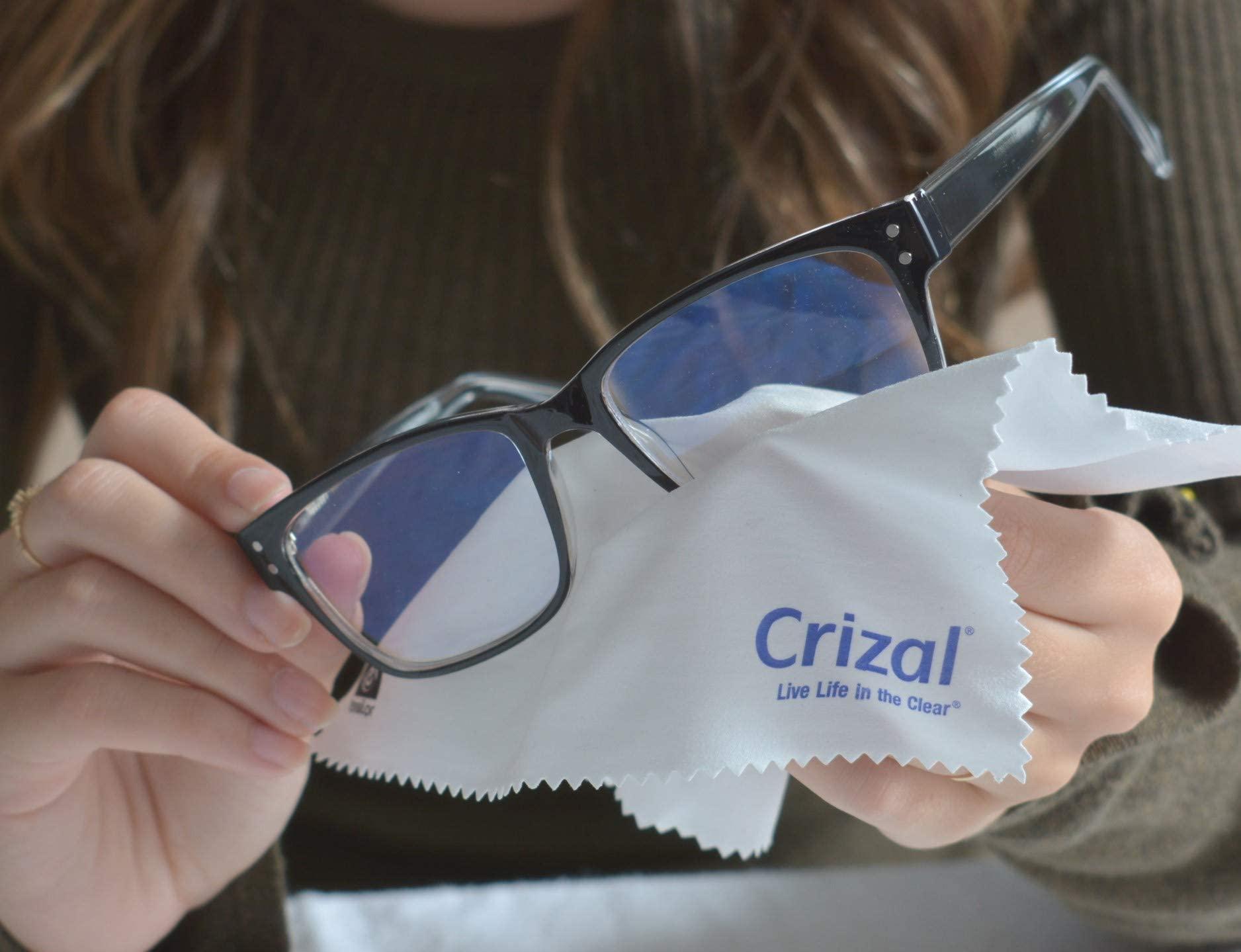 Crizal Crizal Microfiber Cleaning Cloth for Glasses 3 Pack. The Best Microfiber Cleaning Clothes Anti Reflective Coated Lenses and Eyeglasses Lenses.