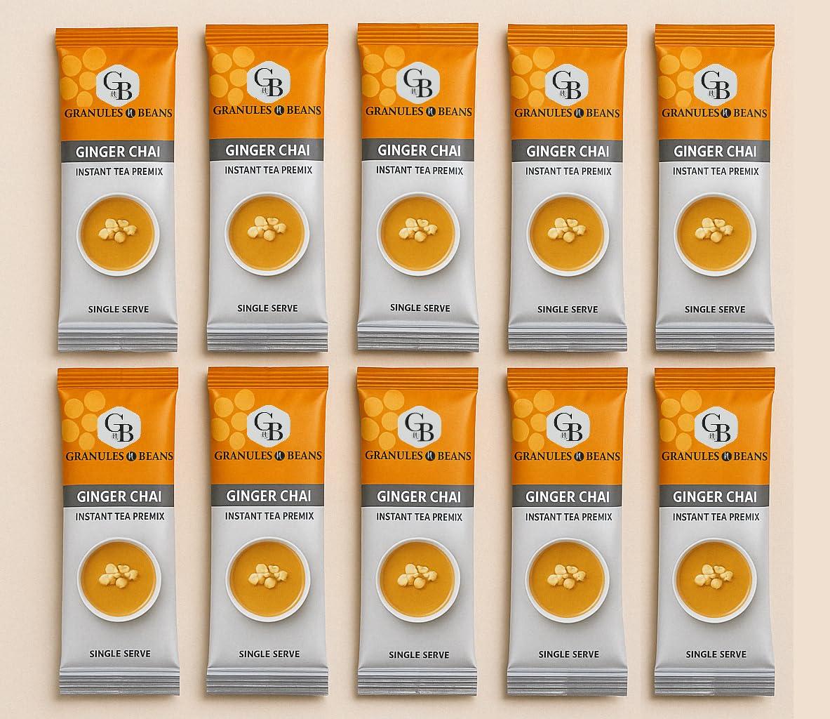 GnB GRANULES n BEANS GnB GRANULES n BEANS Instant Premix Ginger Chai (50 Single Serv Sachets) - Ginger, 700 Gram