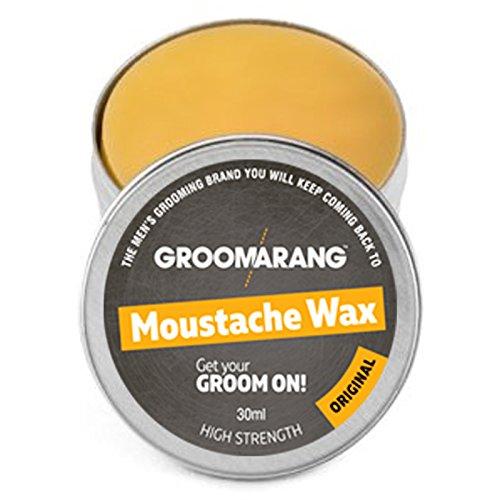 Groomarang Groomarang Moustache & Beard Wax Extra Strong Original 100% Natural Hair Care Organic & Vegan 30ml (medium)