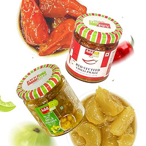 Add me Add Me 6 In1 Combo Pickle Mix Pickle 200Gm, Amla Murabba 200Gm, Mango Pickle 150Gm, Lemon Pickle 200Gm, Chilli Pickle 200Gm, Sweet Mango Jeera Chutney 200Gm