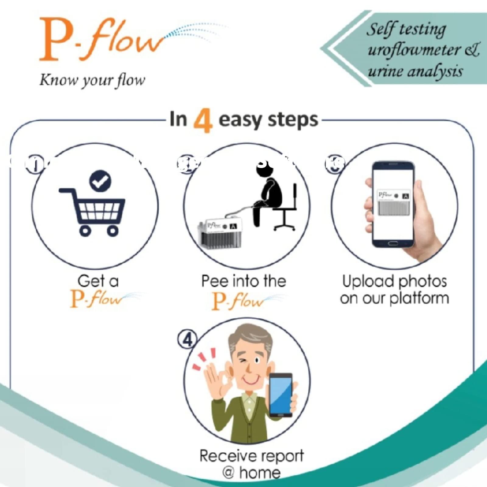 Generic Pflow homebased disposable urine flow and urine test kit (1 piece)