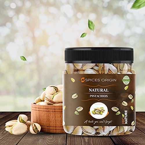Spices Origin Spices Origin Premium Healthy Raw Nuts Dry Fruits Combo Pack of (250g Cashew), 250g Roasted Pistachios Nut, 500 g in Jar) | Healthy Gift Hamper Diwali Festival Celebration | Deepawali Gift Pack