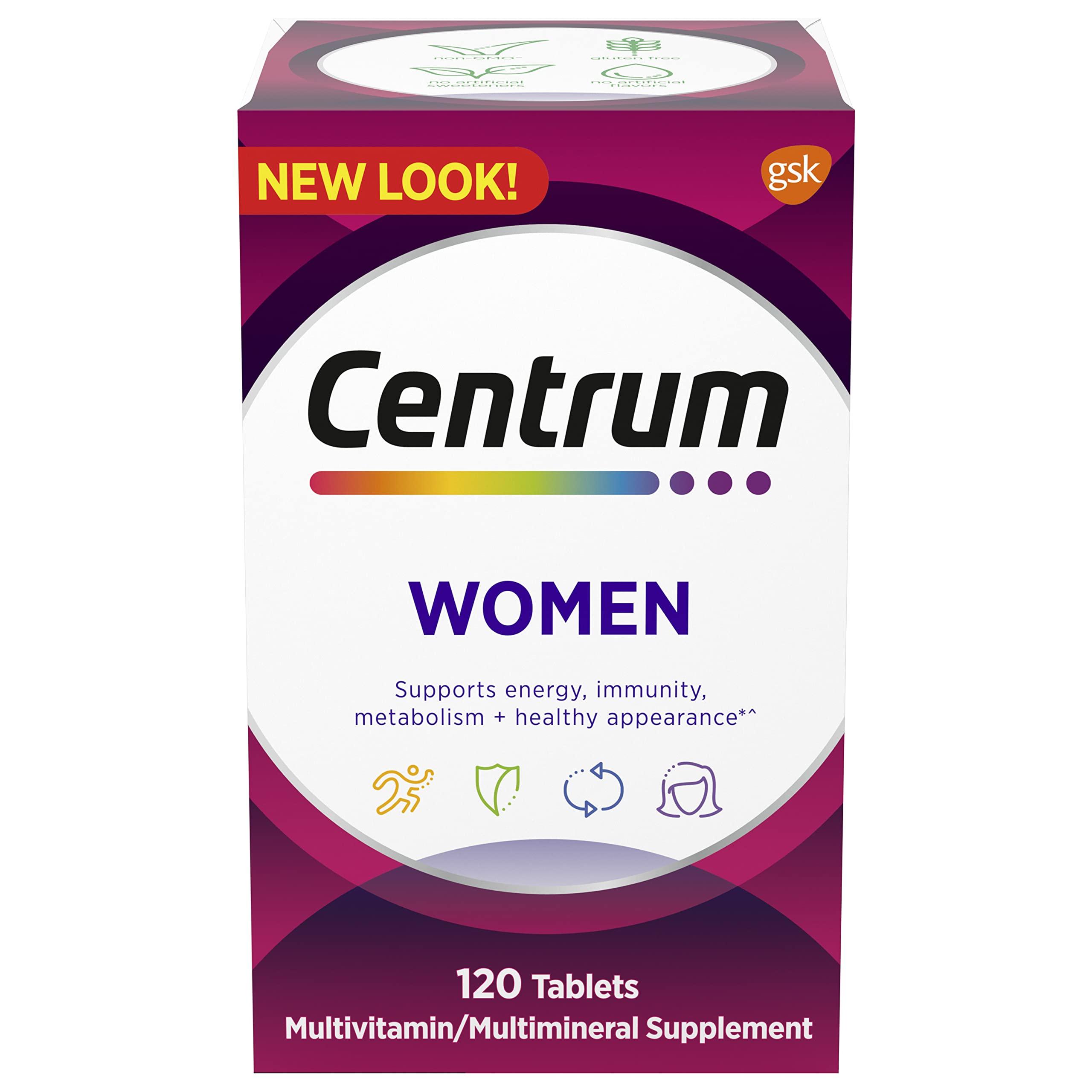 Centrum Centrum Multivitamin for Women with Vitamin, Antioxidant, Gluten Free, Non-GMO Tablets - 120 Count
